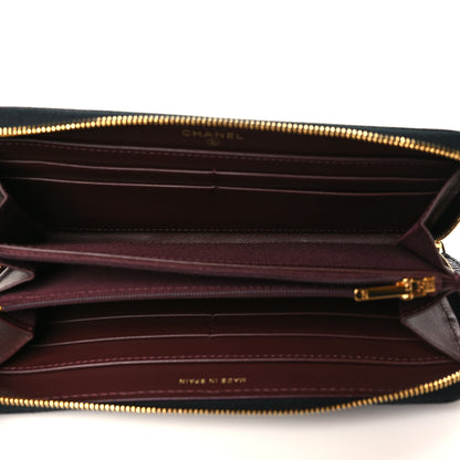 Chanel Caviar Quilted Large Gusset Zip Around Wallet Black 5 of 8