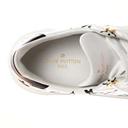 Louis Vuitton Calfskin Monogram Debossed Time Out Sneakers 37 Black 7 of 9