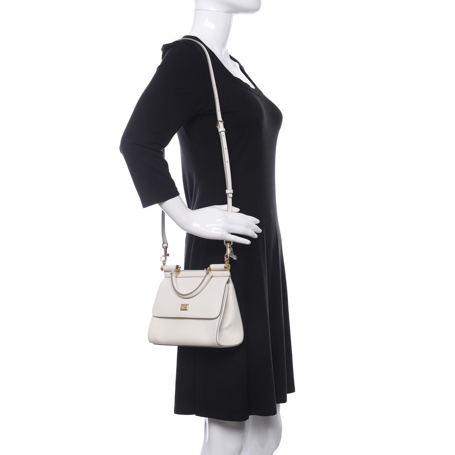 Dolce & Gabbana Dauphine Small Miss Sicily Satchel White 2 of 9