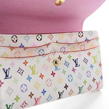 Louis Vuitton Monogram Multicolor Sarah Wallet White Litchi 6 of 7