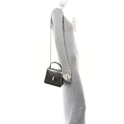 Bulgari Metallic Calfskin Serpenti Forever Top Handle Silver 2 of 10