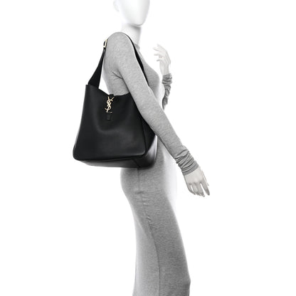 Saint Laurent Smooth Calfskin Large Le 5 A 7 Soft Hobo Black 2 of 10