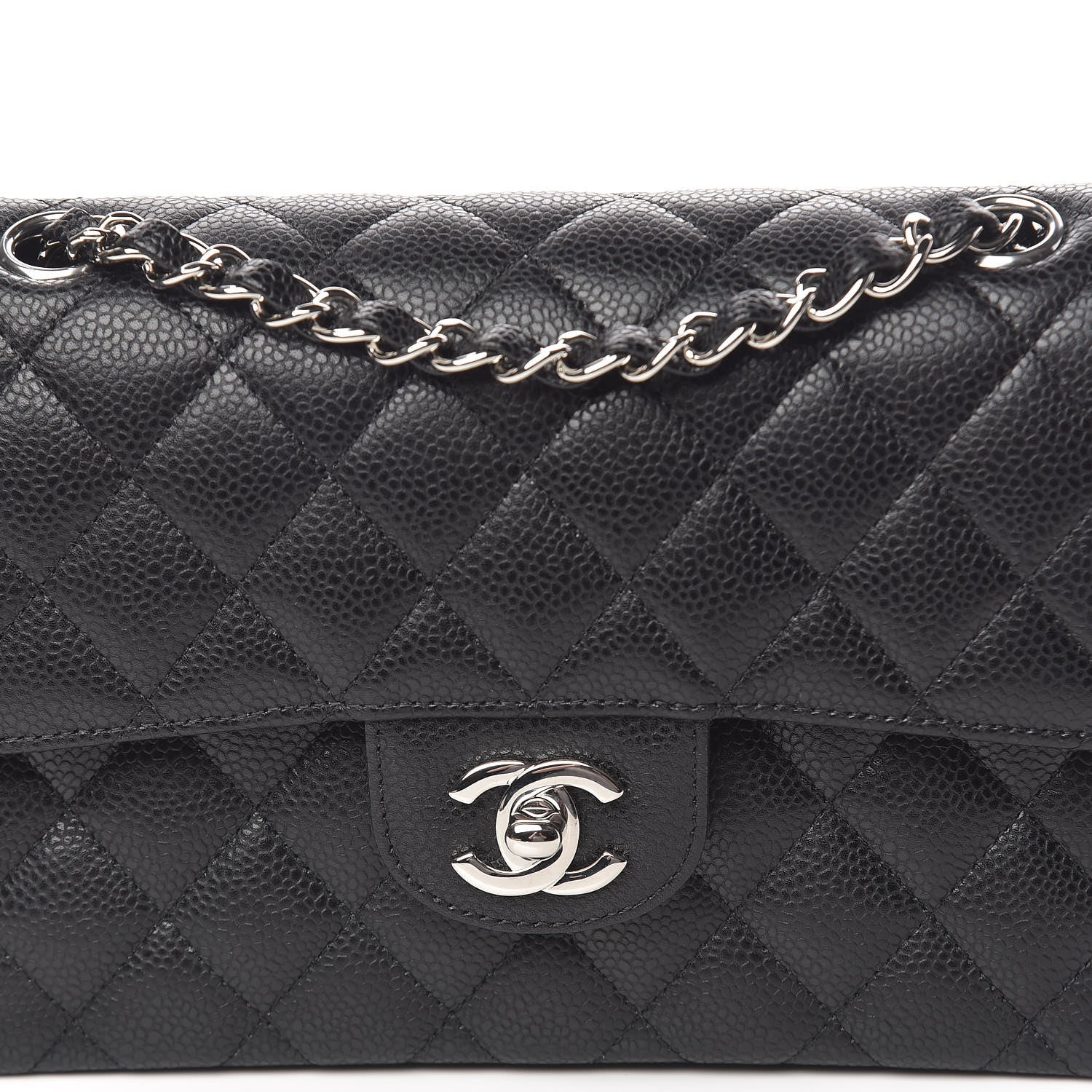 Chanel Caviar Quilted Small Double Flap Black 8 of 11