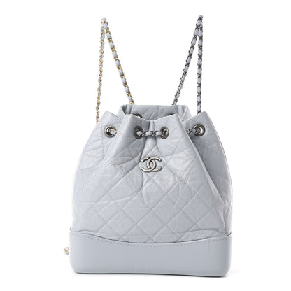 Chanel Aged Calfskin Quilted Small Gabrielle Backpack Light Blue 1 of 8