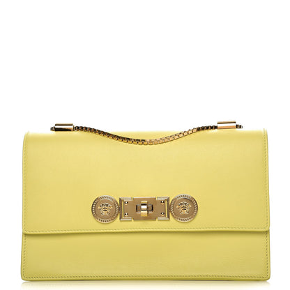 Versace Calfskin Signature Flap Bag Yellow 1 of 7