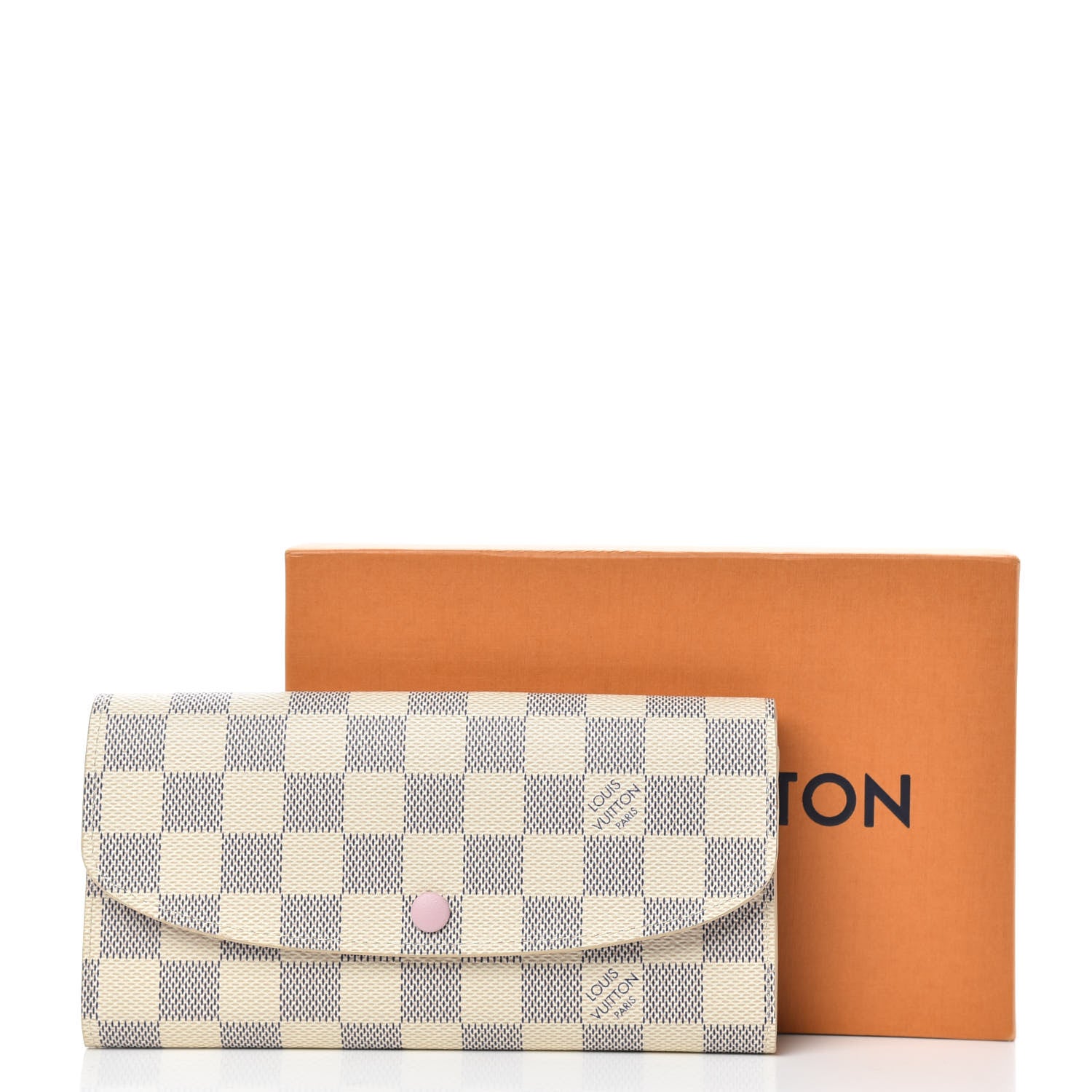 Louis Vuitton Damier Azur Emilie Wallet Rose Ballerine 9 of 9