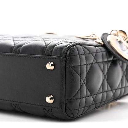 Christian Dior Lambskin Cannage Mini Lady Dior Black 10 of 13