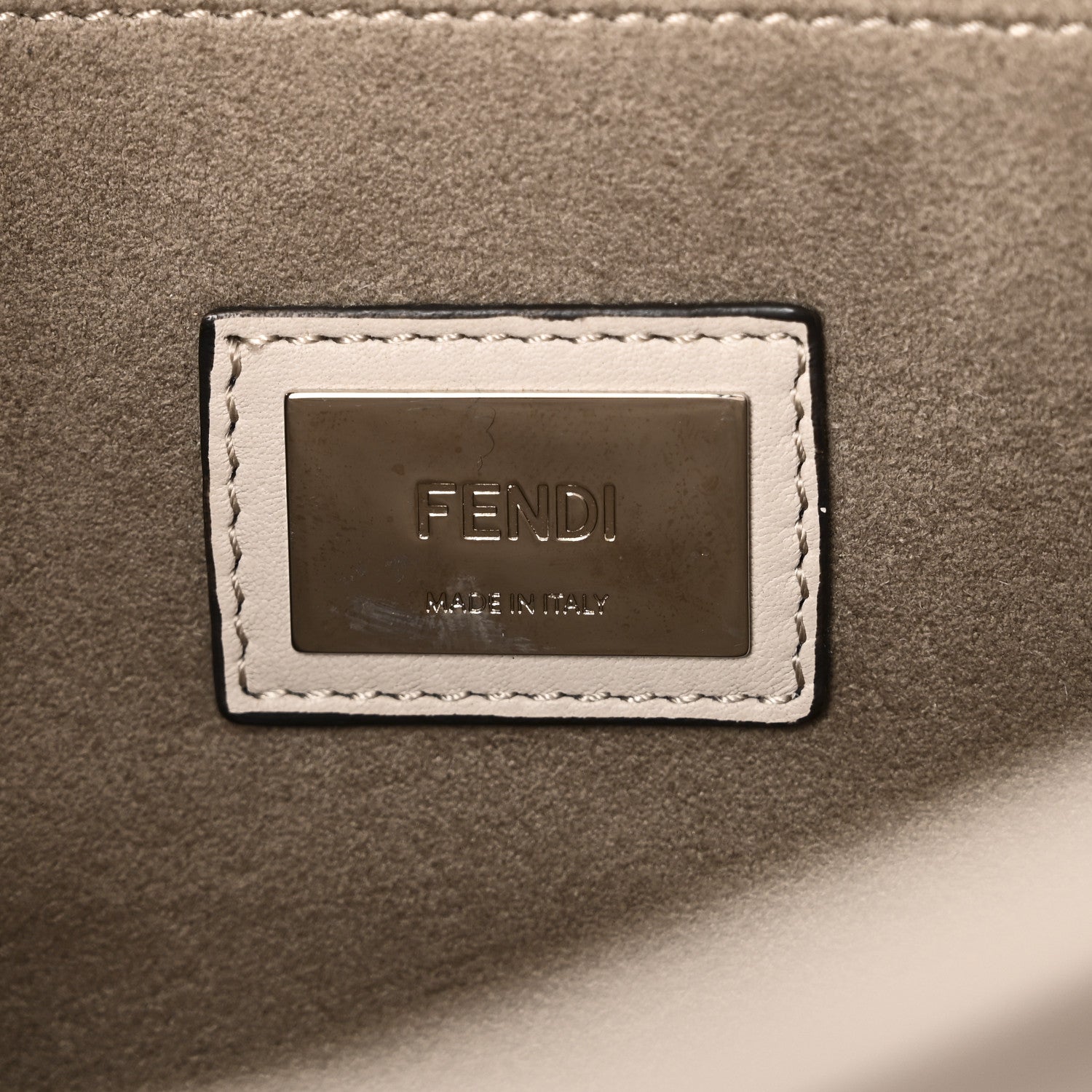 Fendi Vitello Seta Plexiglass Granite Large Peekaboo Iconic Satchel Polvere 6 of 10