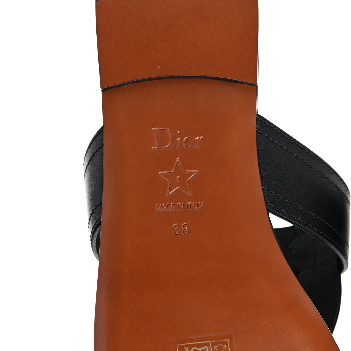 Calfskin 30 Montaigne Thong Sandals 38 Black