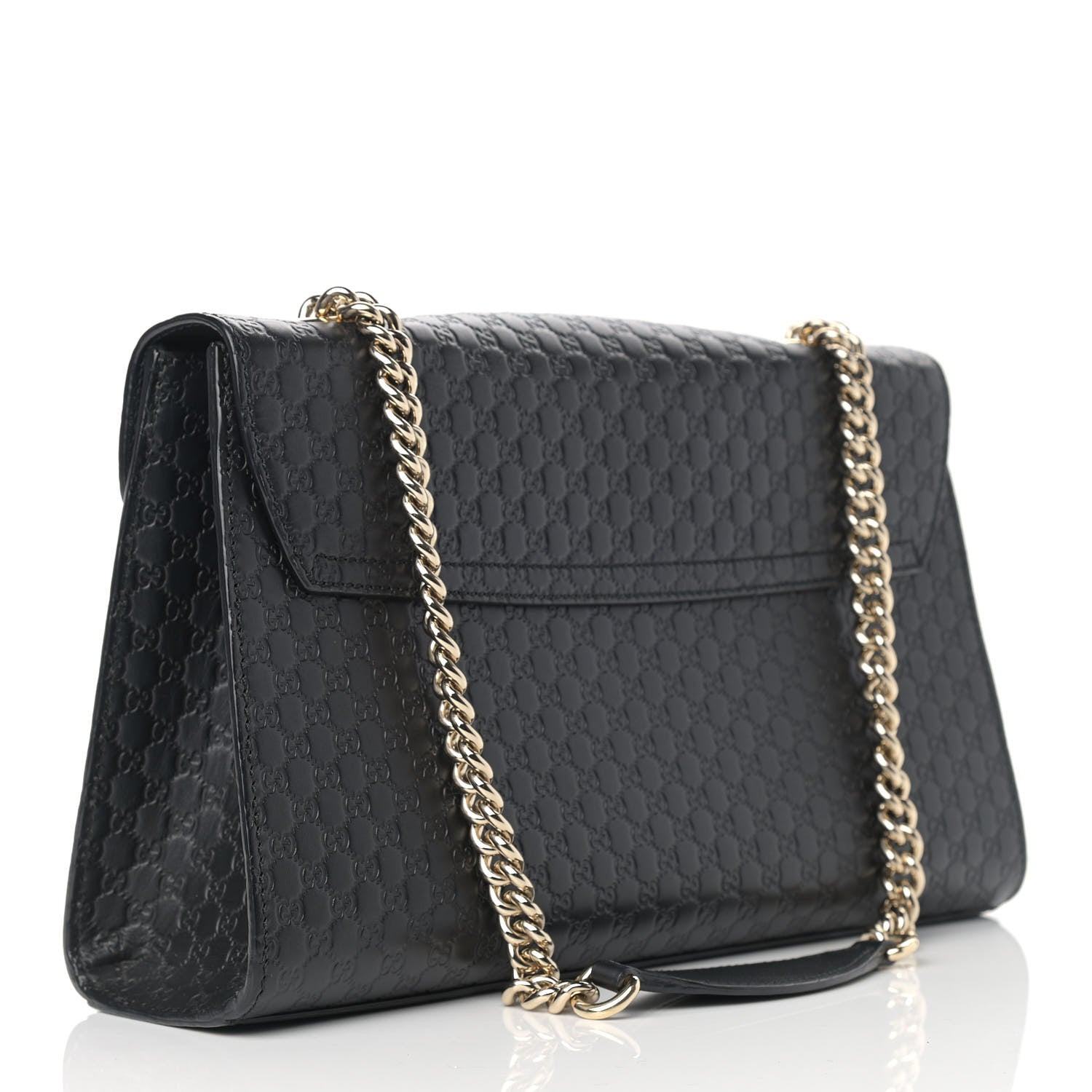 Gucci Microguccissima Medium Emily Chain Shoulder Bag Black 3 of 14