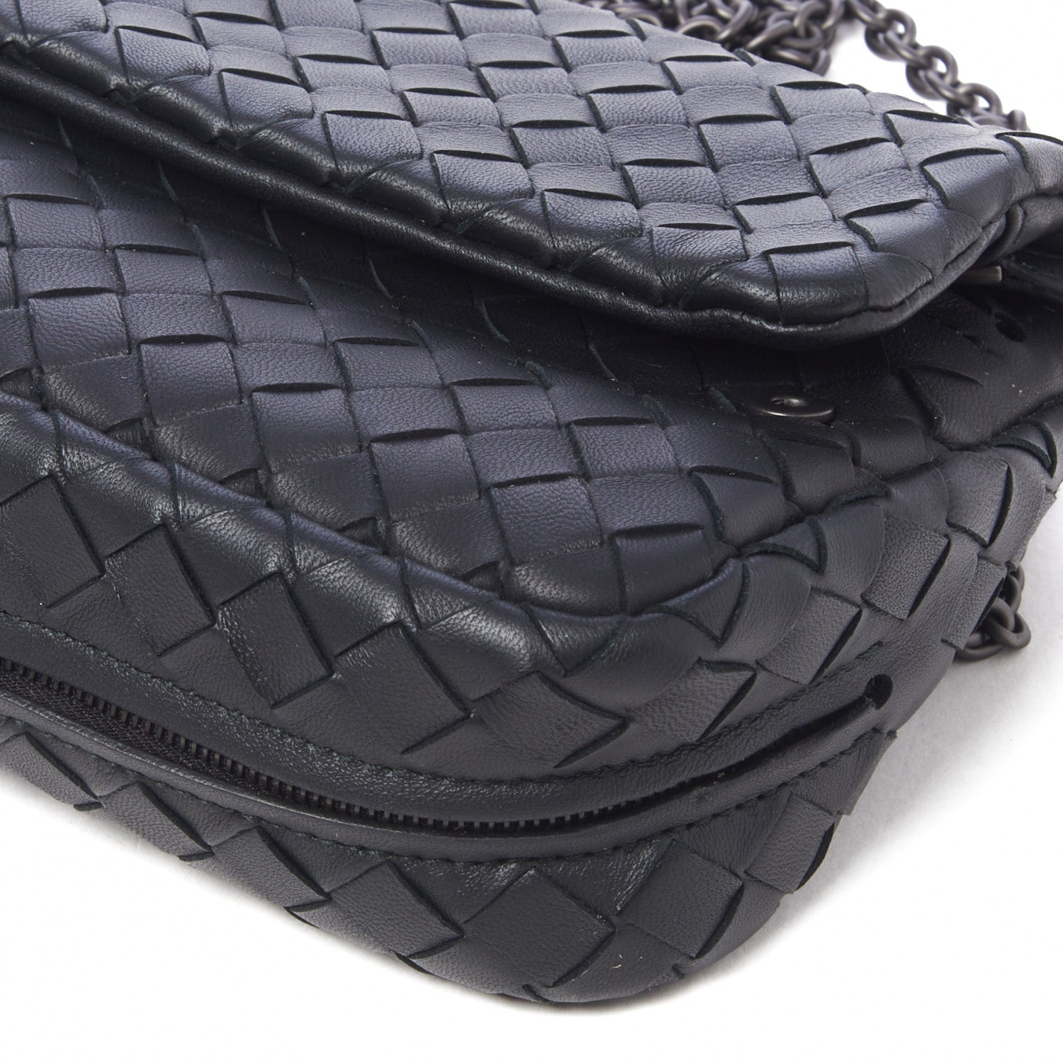 Bottega Veneta Nappa Intrecciato Small Chain Crossbody Black 5 of 10