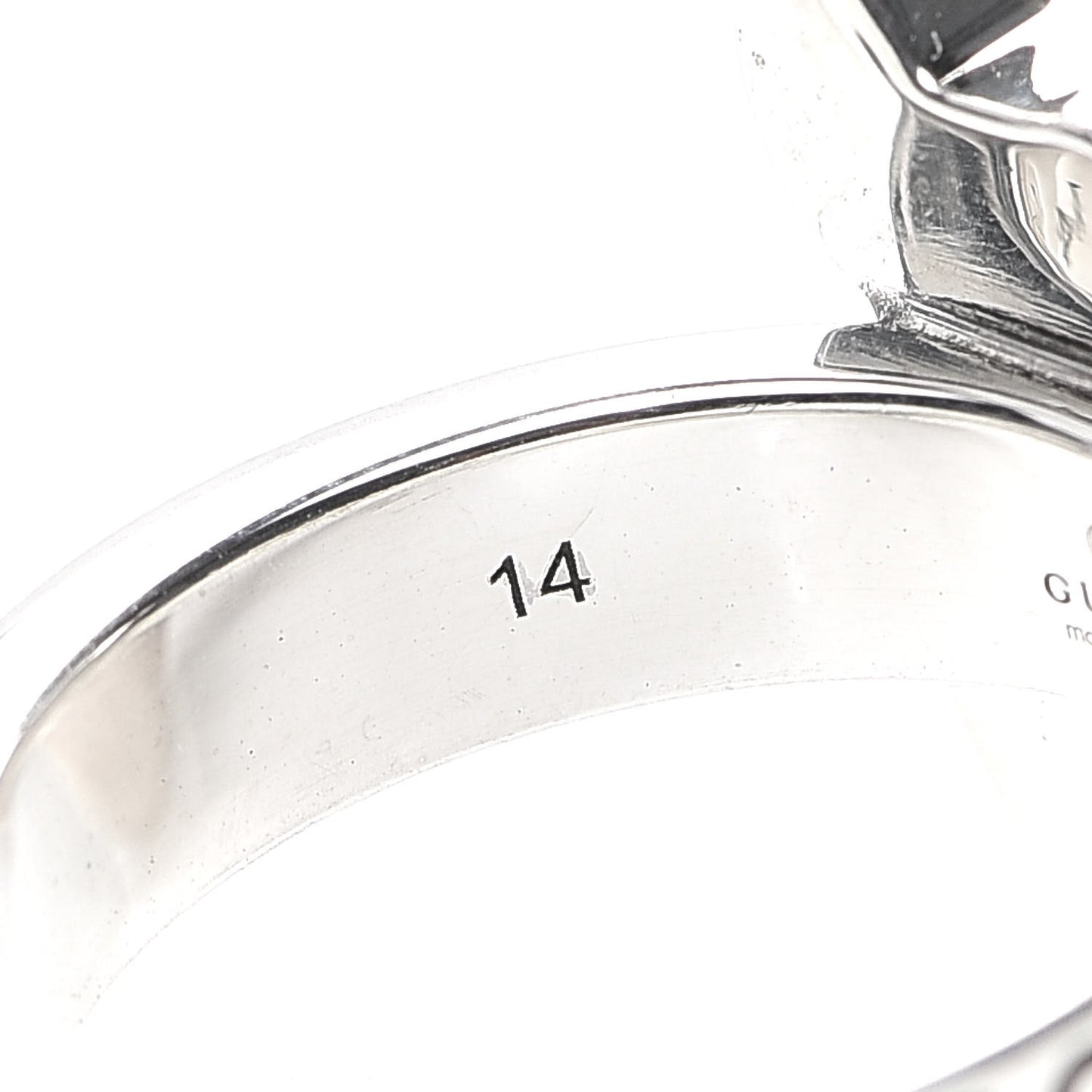 Sterling Silver Enamel Orso Ring 54 6.75