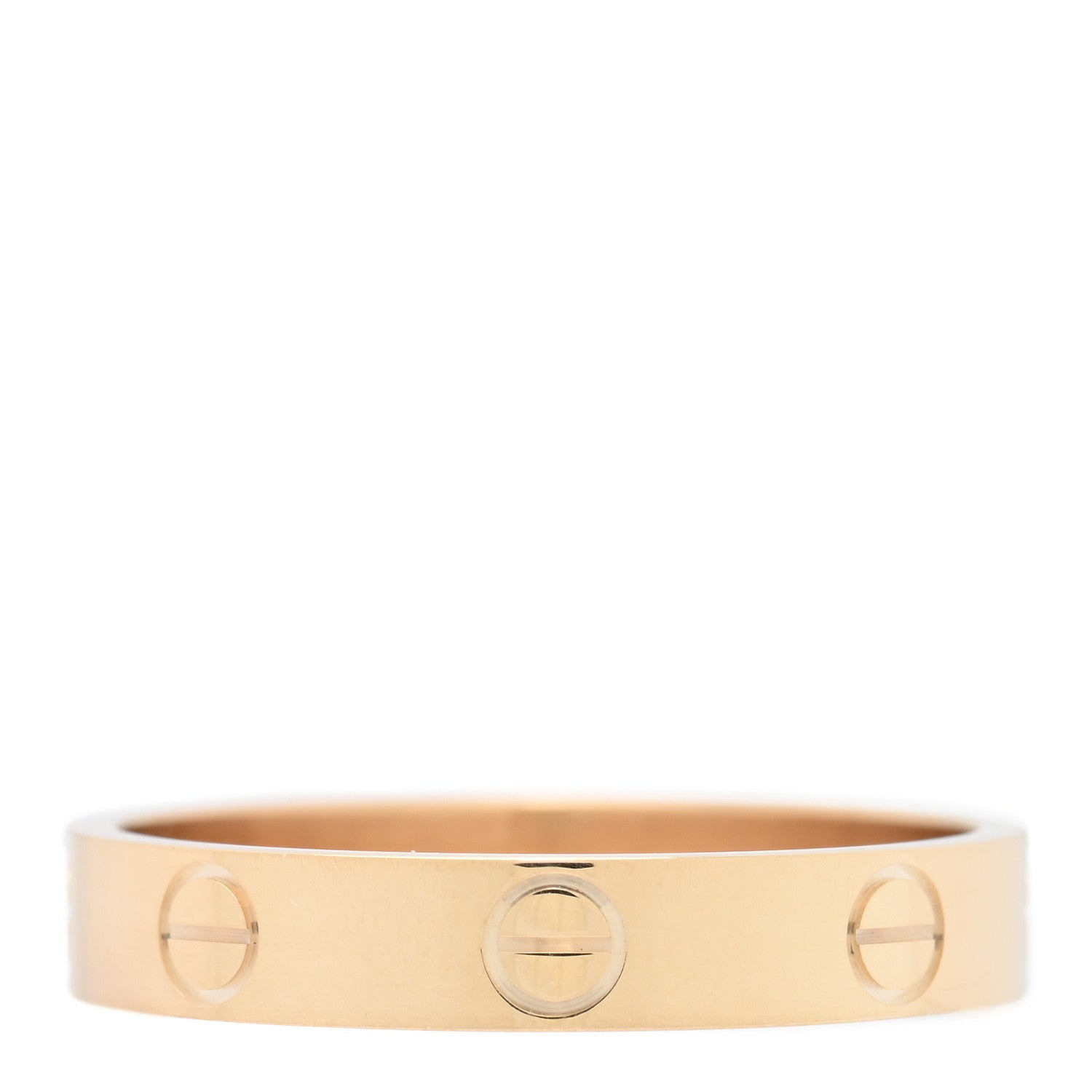 Cartier 18K Yellow Gold 3.5mm LOVE Wedding Band Ring 56 7.5 3 of 4