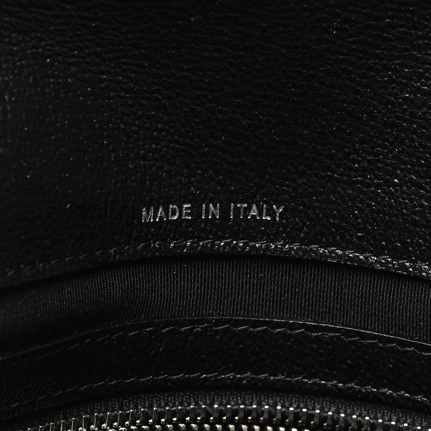 Grained Calfskin Quilted CC Box Pouch Black