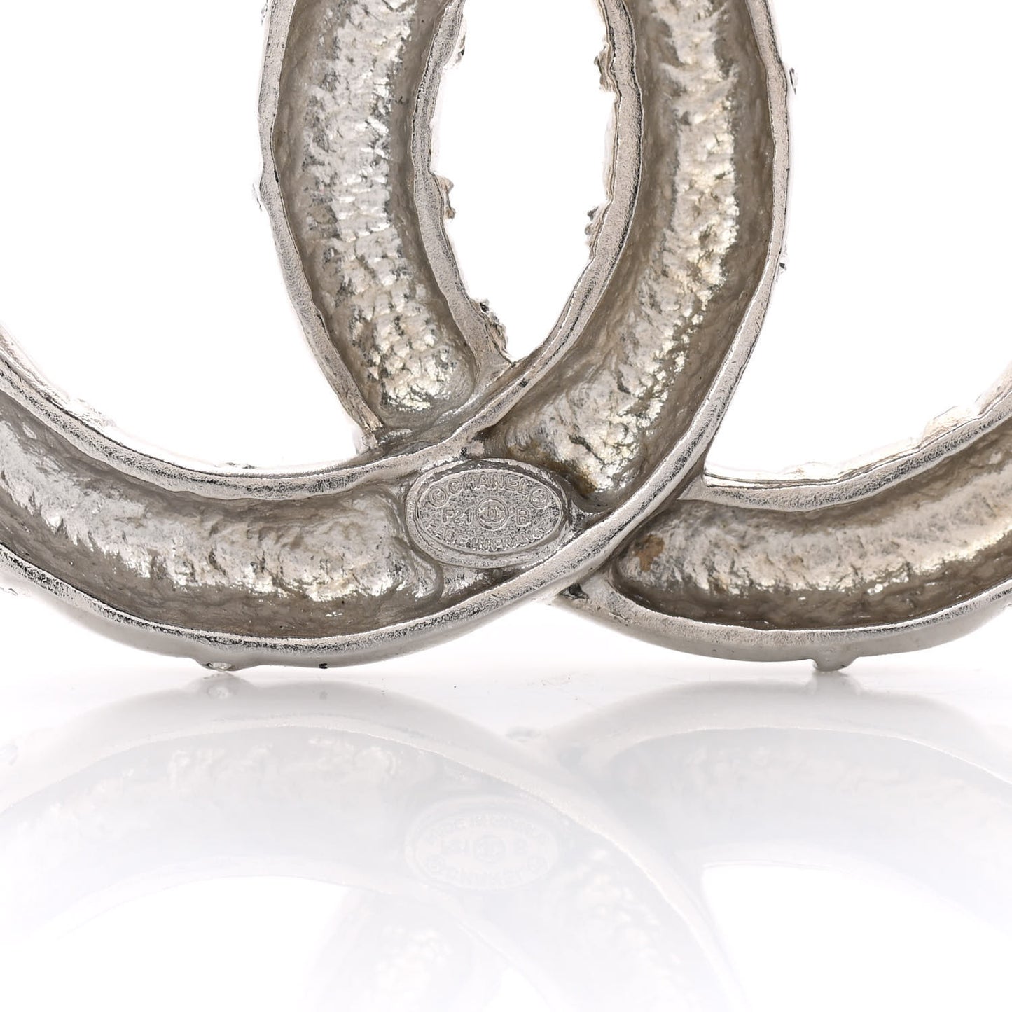 Crystal CC Brooch Silver