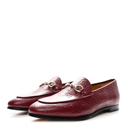 Gucci Betis Glamour Calfskin Guccissima Womens Jordaan Loafers 37.5 Rosso Ancora 4 of 10
