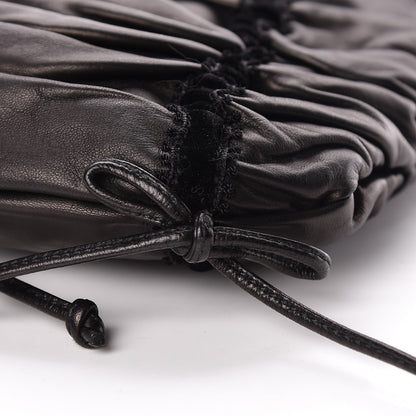 Prada Nappa Velvet Drawstring Shoulder Bag Black 9 of 9