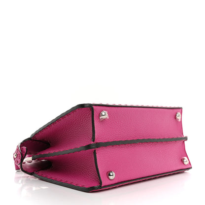 Fendi Cuoio Roma Sellerissima Nappa Sintetica Tape Stitch Small Peekaboo I SEE U Satchel Magenta 4 of 10
