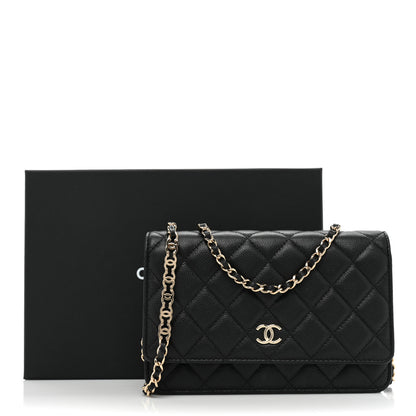 Chanel Caviar Quilted Tiny CC Wallet On Chain WOC Black 13 of 13