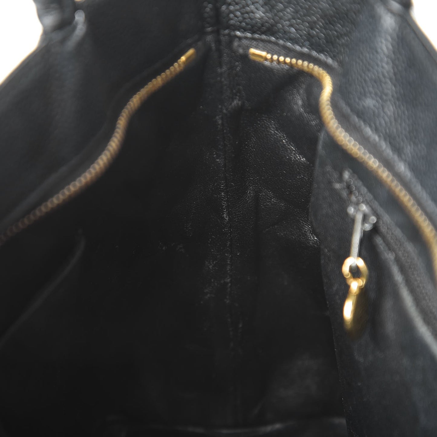 Caviar Quilted Medallion Tote Black