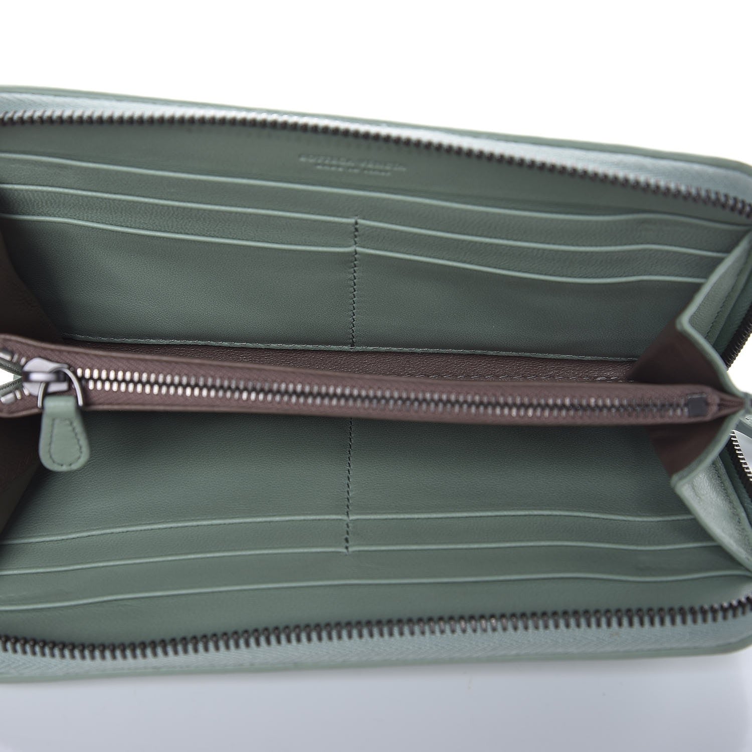 Bottega Veneta Nappa Intrecciato Zip Around Wallet New Sage 5 of 10