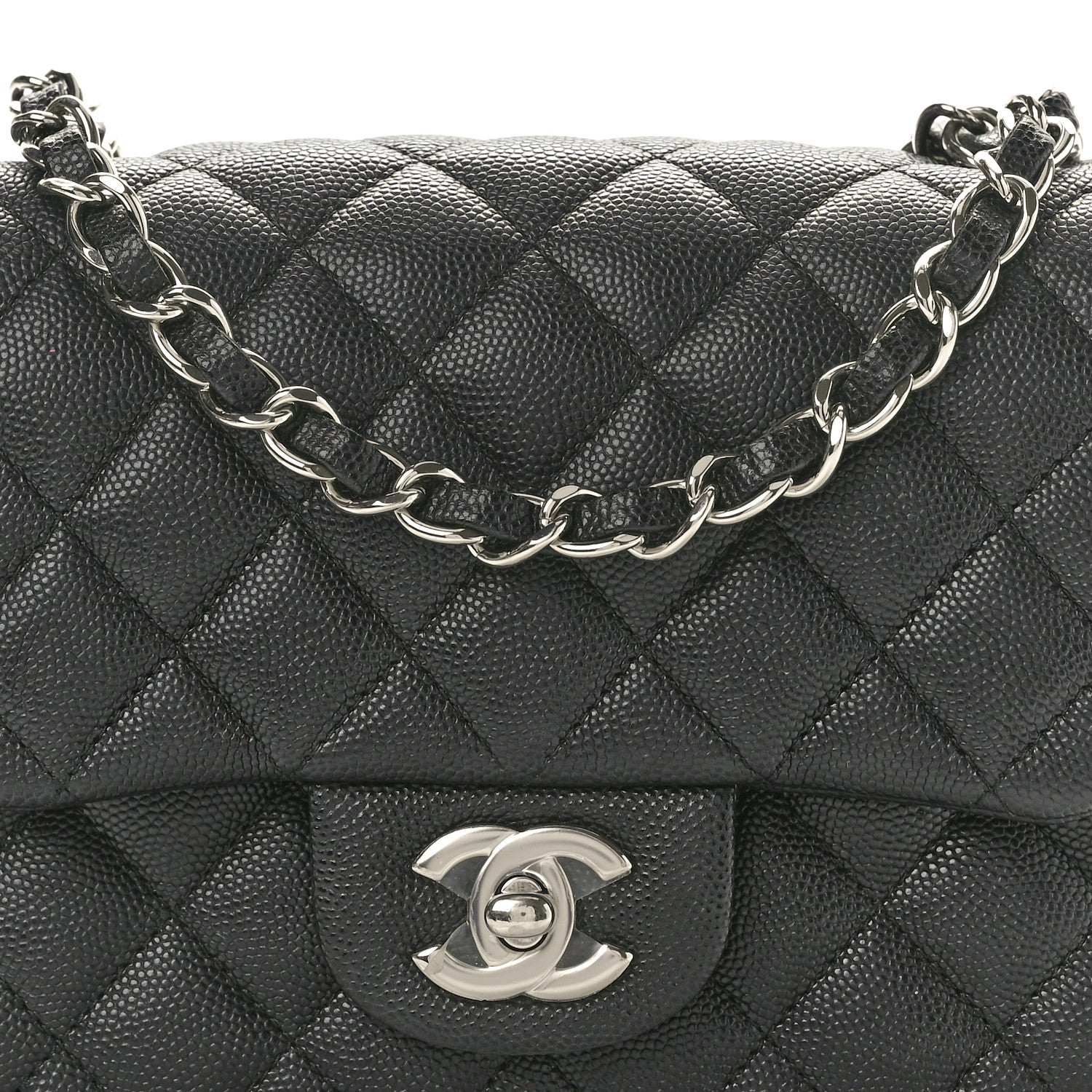 Chanel Caviar Quilted Mini Square Flap Black 8 of 10