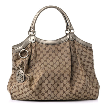 Gucci Monogram Large Sukey Tote Champagne 1 of 10