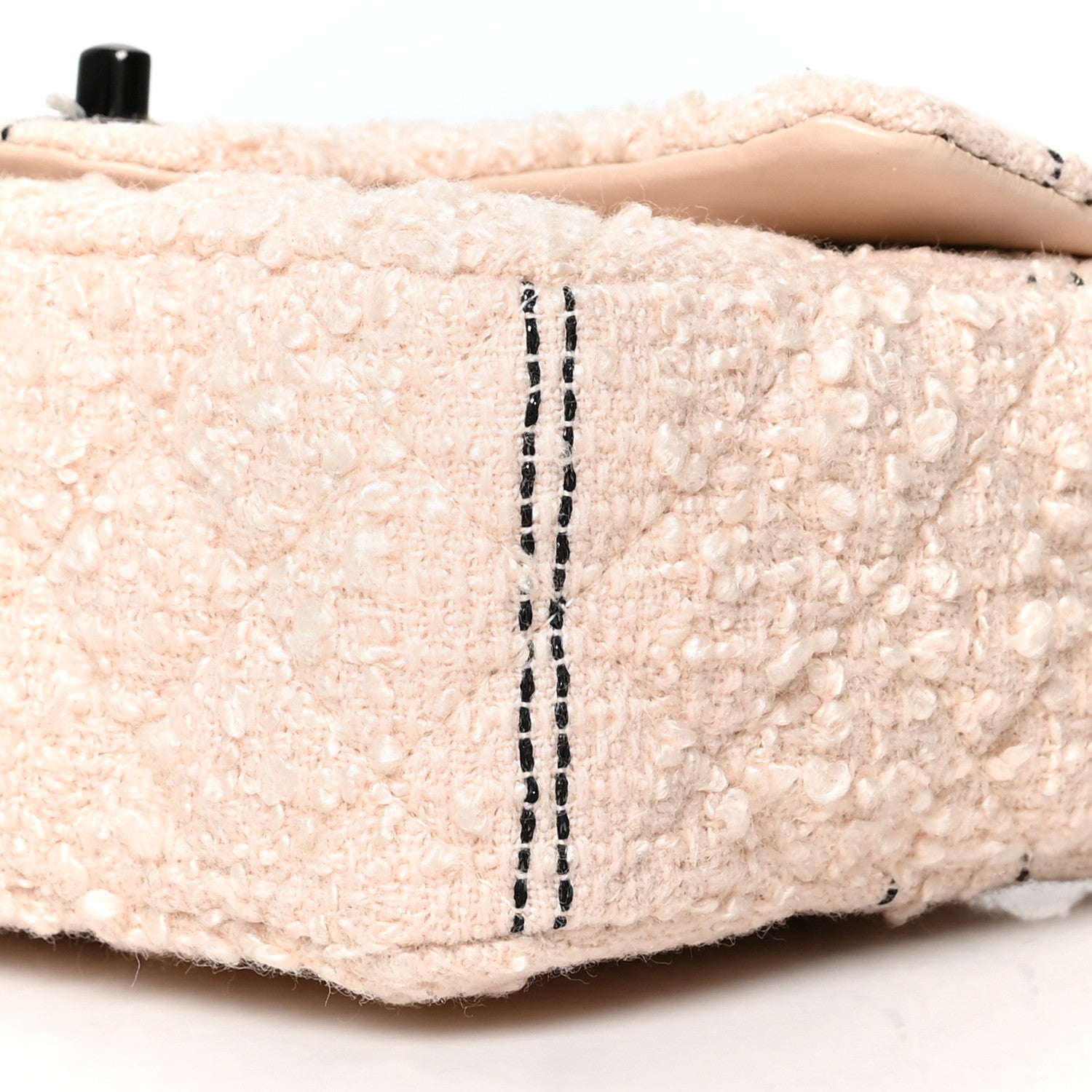 Chanel Tweed Quilted Mini Rectangular Flap Light Pink Black 9 of 9