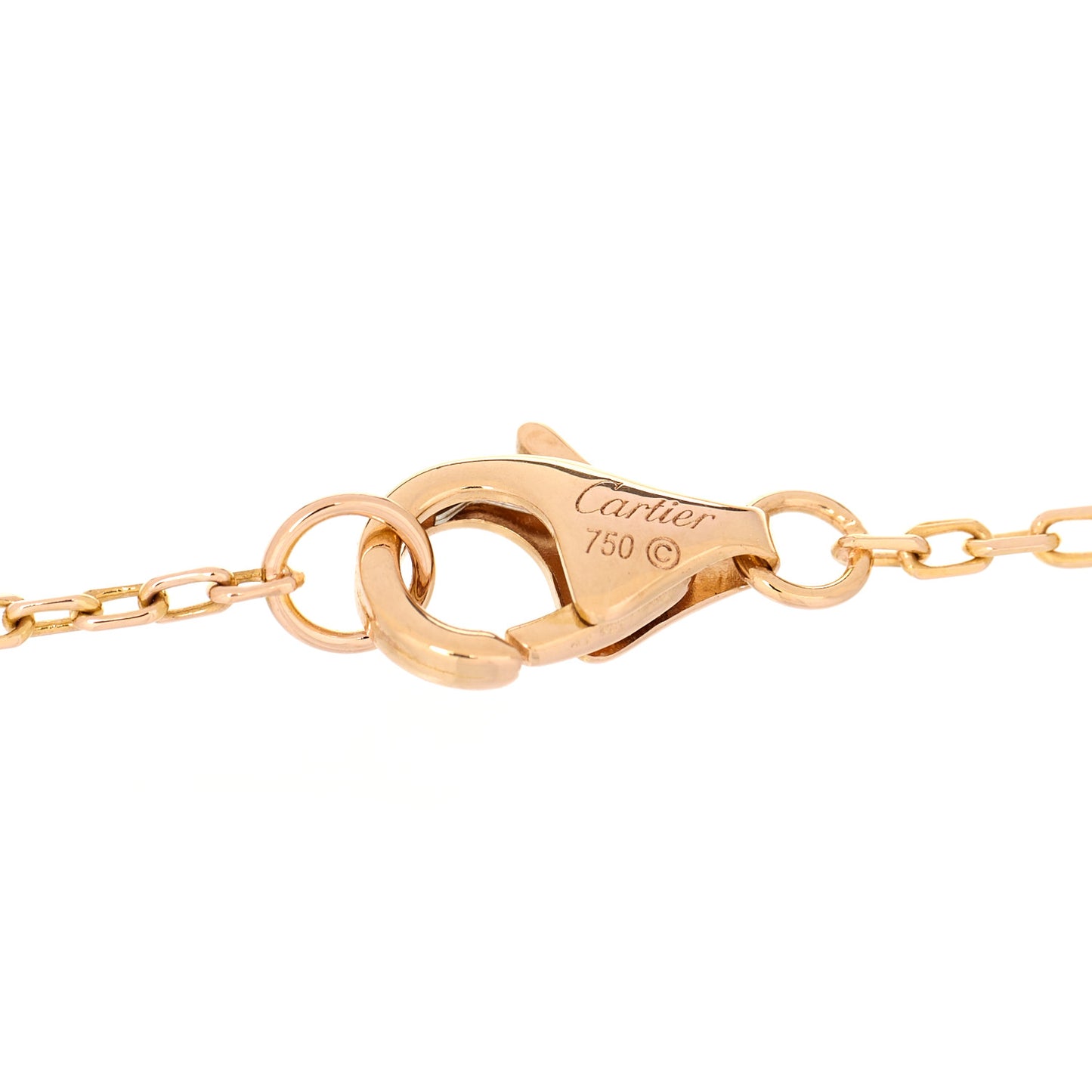 18K Pink Yellow White Gold Trinity Heart Bracelet