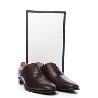 Gucci Calfskin Mens Captoe Oxford Loafers 10.5 Brown 9 of 9