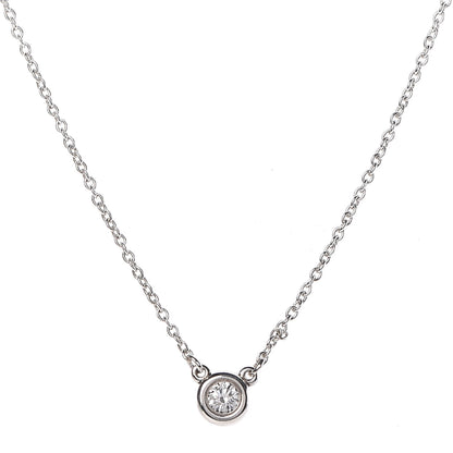Tiffany Sterling Silver Diamond .10ct Elsa Peretti Diamonds by the Yard Pendant Necklace 4 of 9