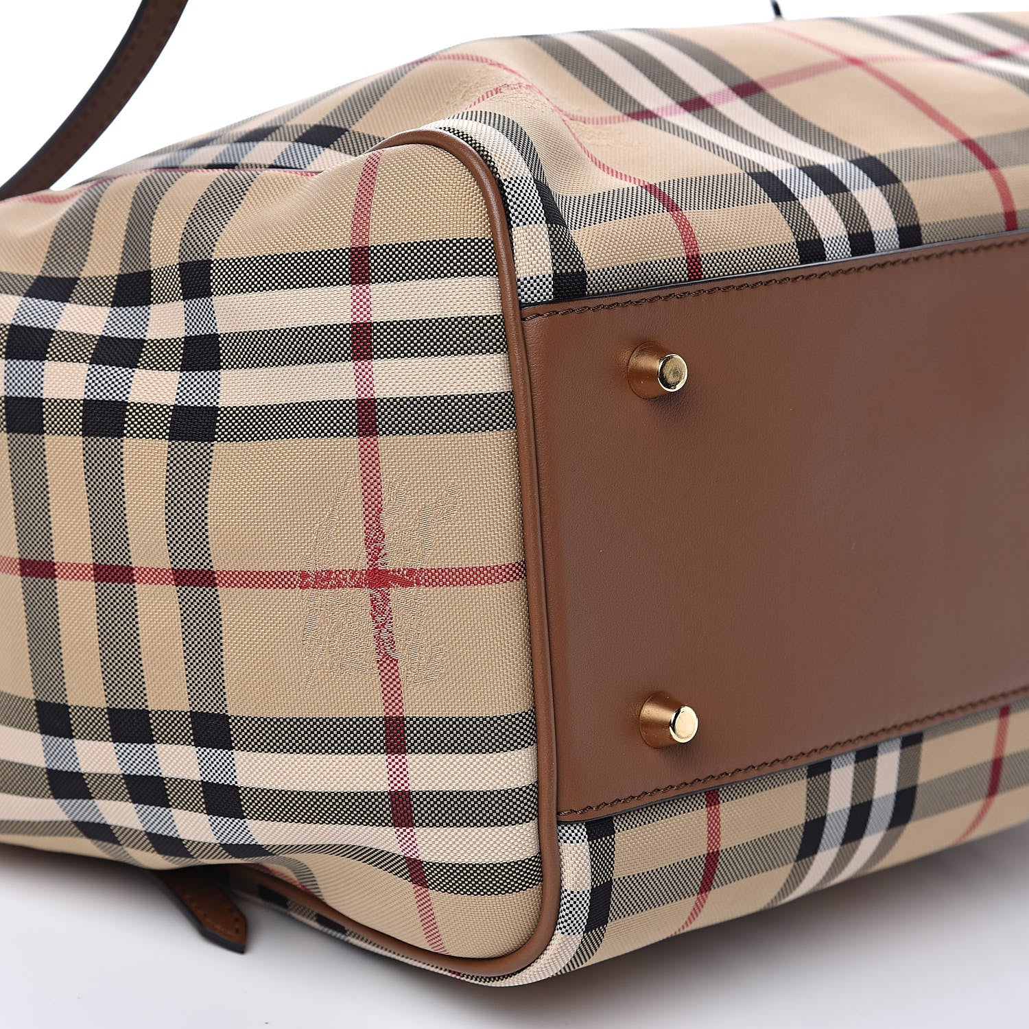Burberry Horseferry Check Small Canterbury Tote Honey 8 of 9