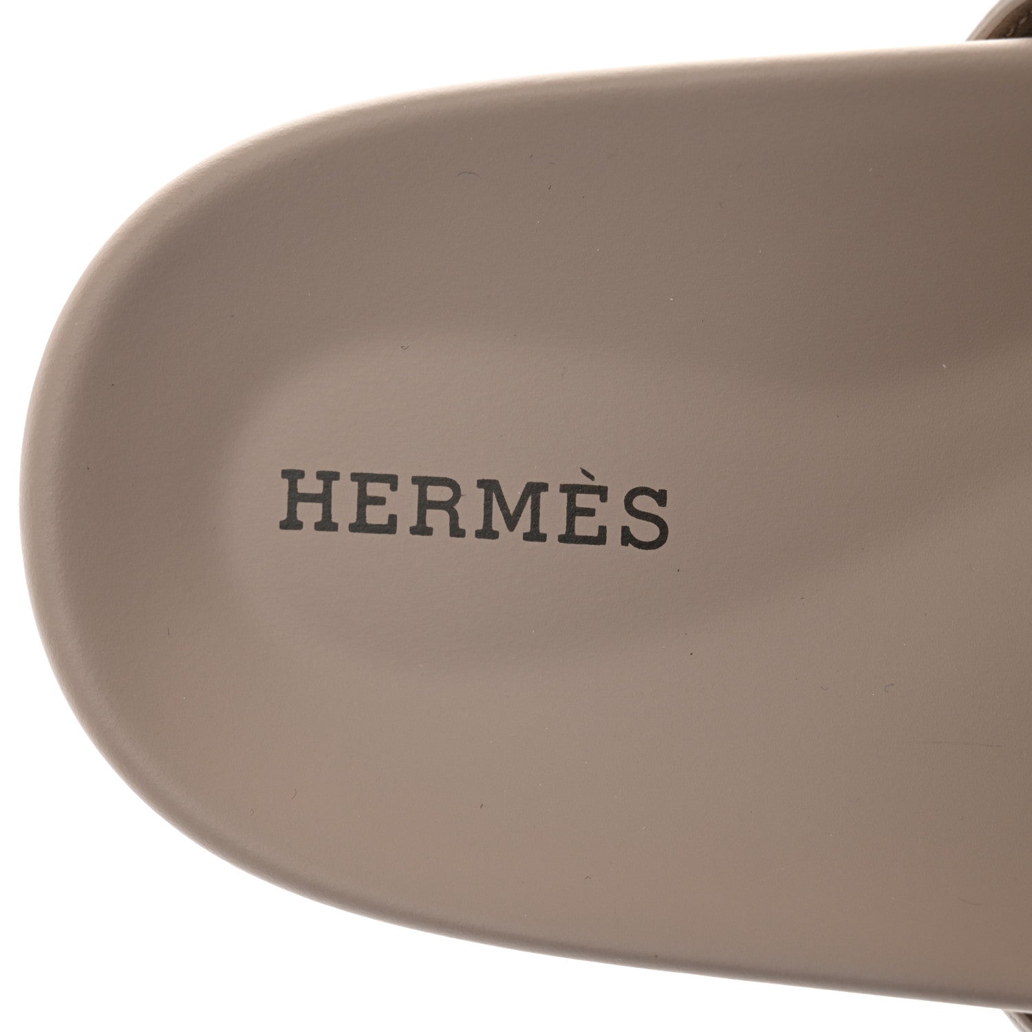 Hermes Calfskin Mens Chypre Sandals 41 Beige Mastic 7 of 9