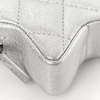 Chanel Metallic Lambskin Walk Of Fame Star Clip On Coin Purse Silver 8 of 9
