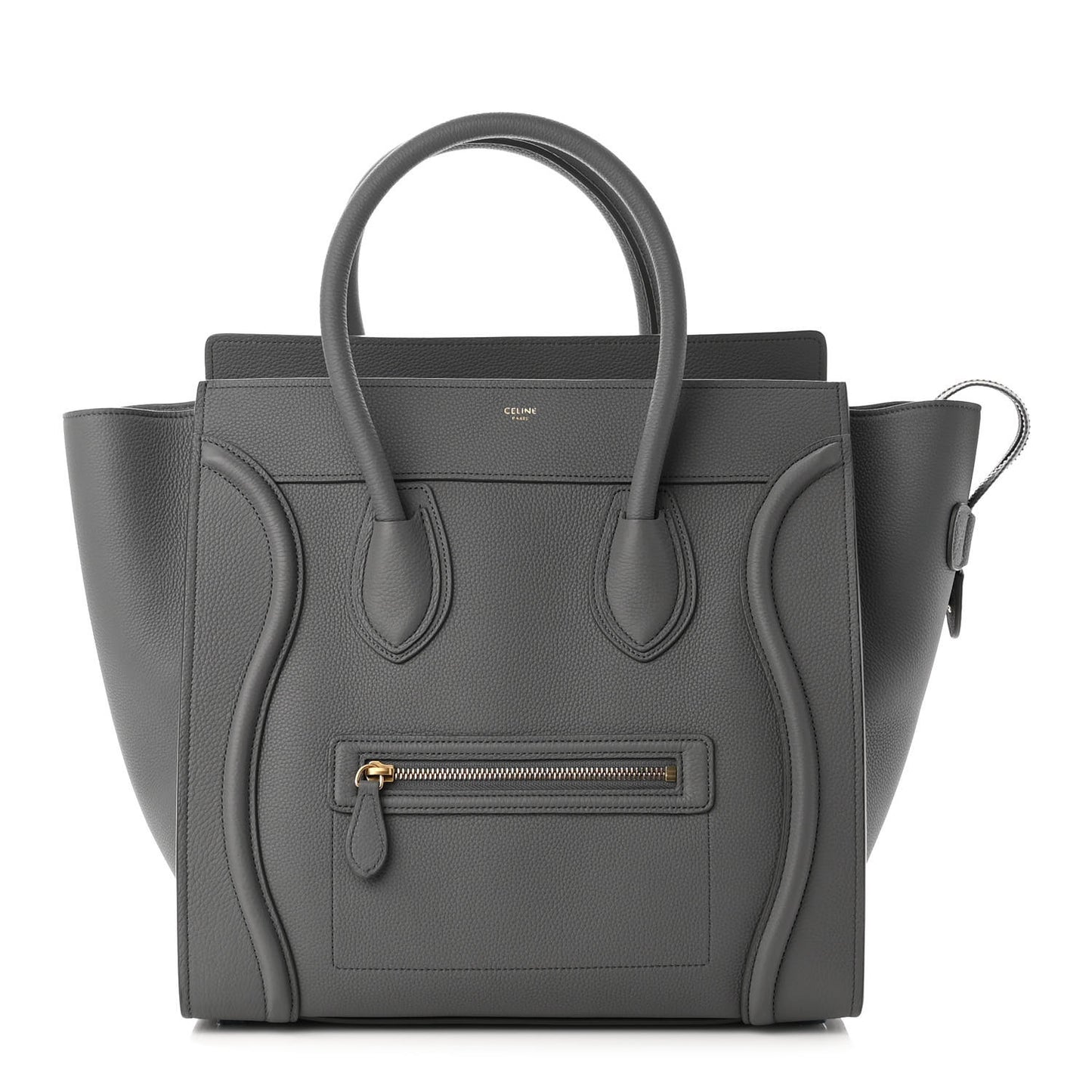 Drummed Calfskin Mini Luggage Kohl
