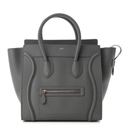 Celine Drummed Calfskin Mini Luggage Kohl 1 of 10