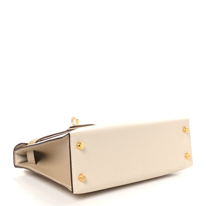 Hermes Epsom Mini Horseshoe Kelly Sellier 20 Craie Trench 4 of 10