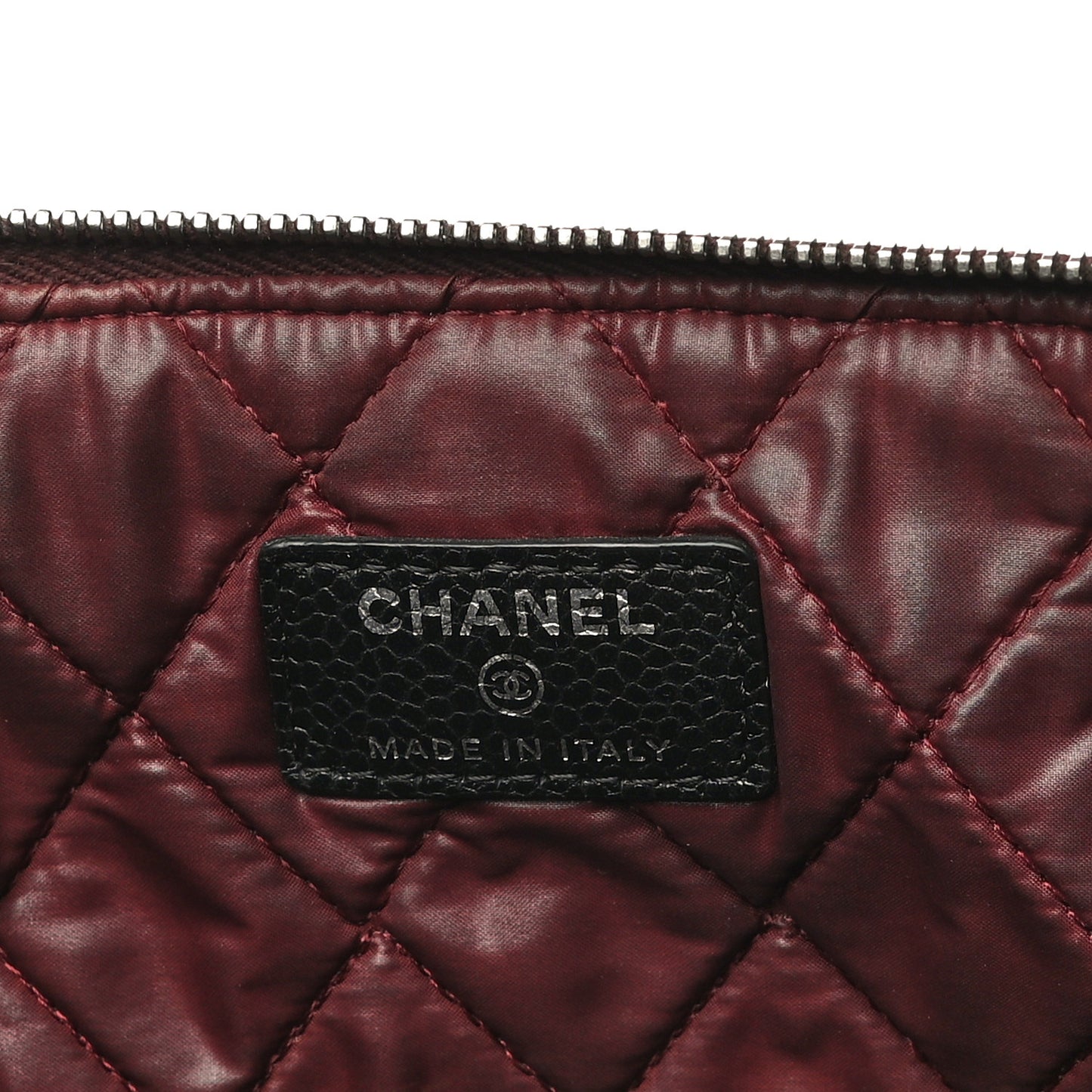 Caviar Quilted Large Cosmetic Case Black