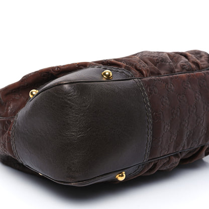 Gucci Guccissima Medium Jockey Hobo Dark Brown 9 of 12