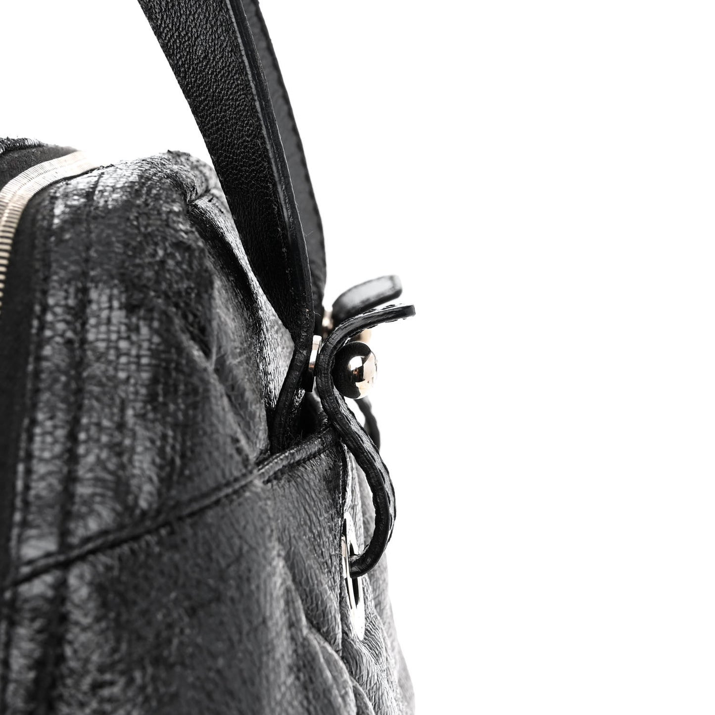 Coated Canvas Paris Biarritz Satchel Black