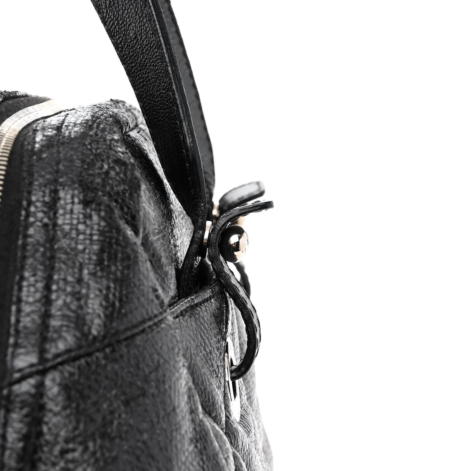 Chanel Coated Canvas Paris Biarritz Satchel Black 14 of 14