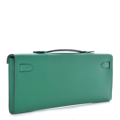 Hermes Swift Kelly Cut Clutch Pochette Vert Vertigo 3 of 10
