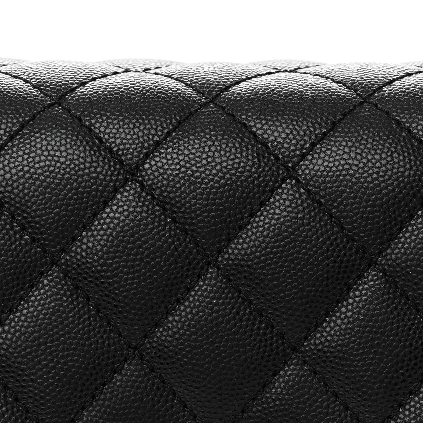 Caviar Quilted Medium Coco Handle Flap Black