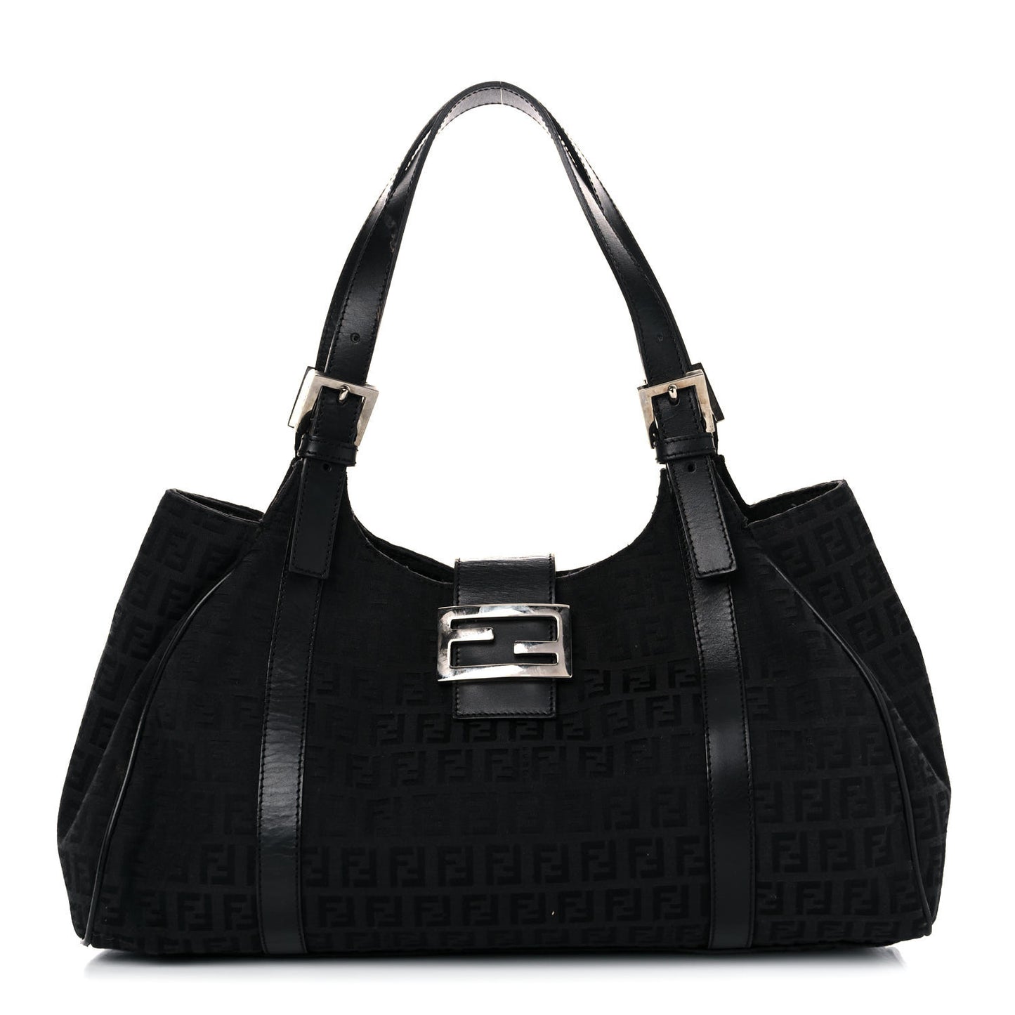 Zucchino Vitello Shoulder Bag Black