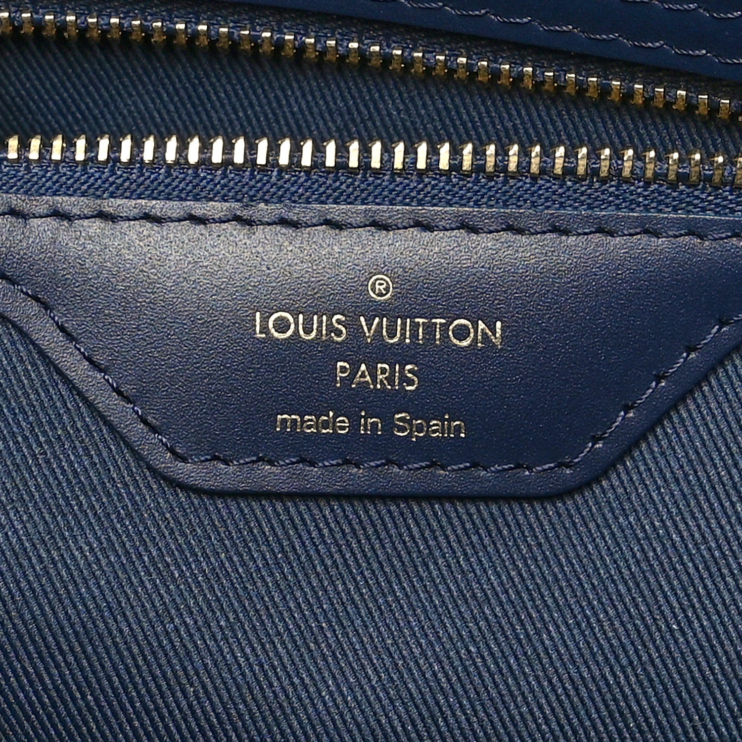 Louis Vuitton Monoglam Neverfull MM Blue 11 of 11