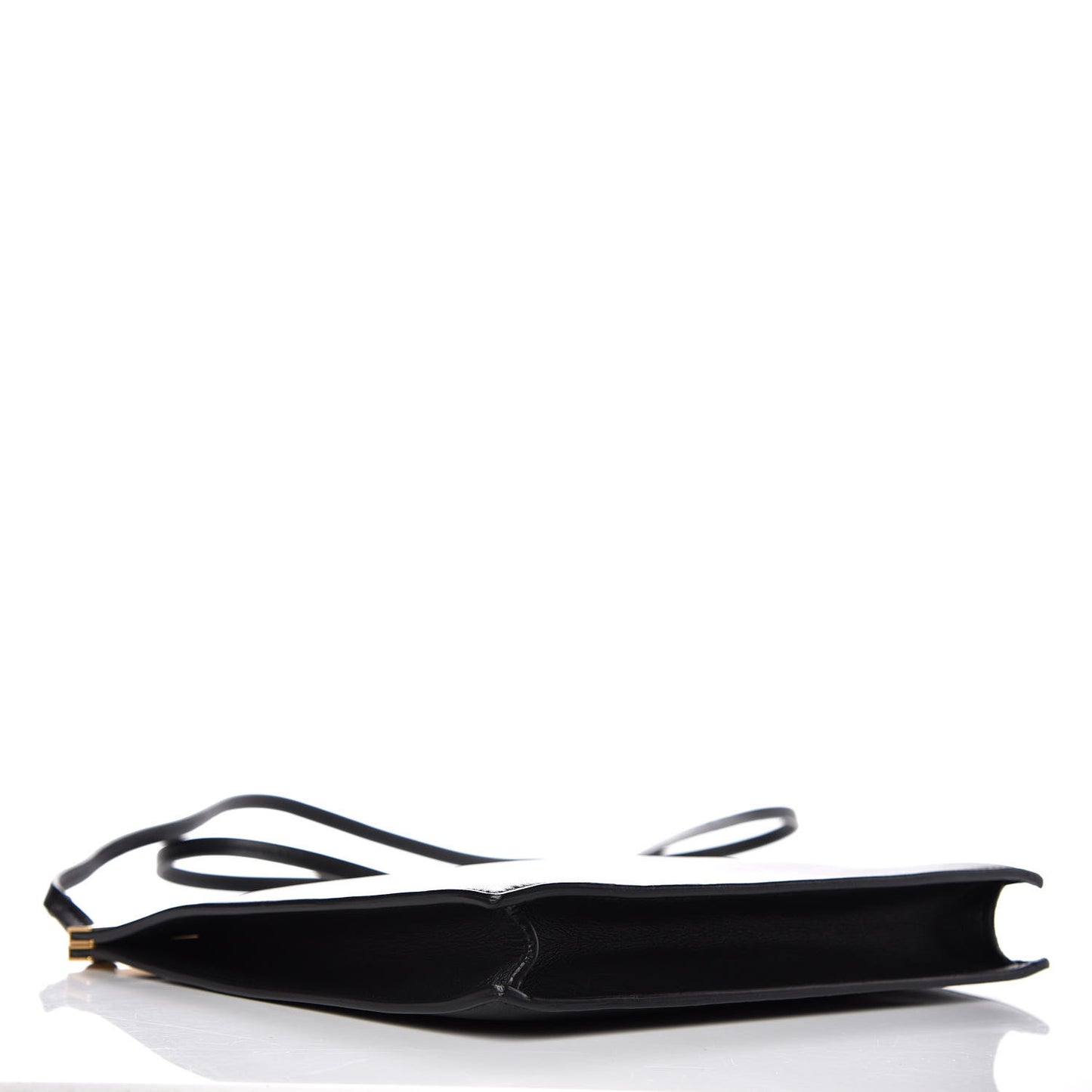 Smooth Calfskin Mini Clasp Bag Black