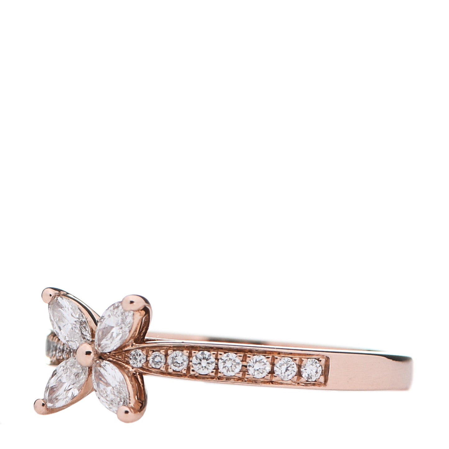 18K Rose Gold Diamond Victoria Ring 54 6.75