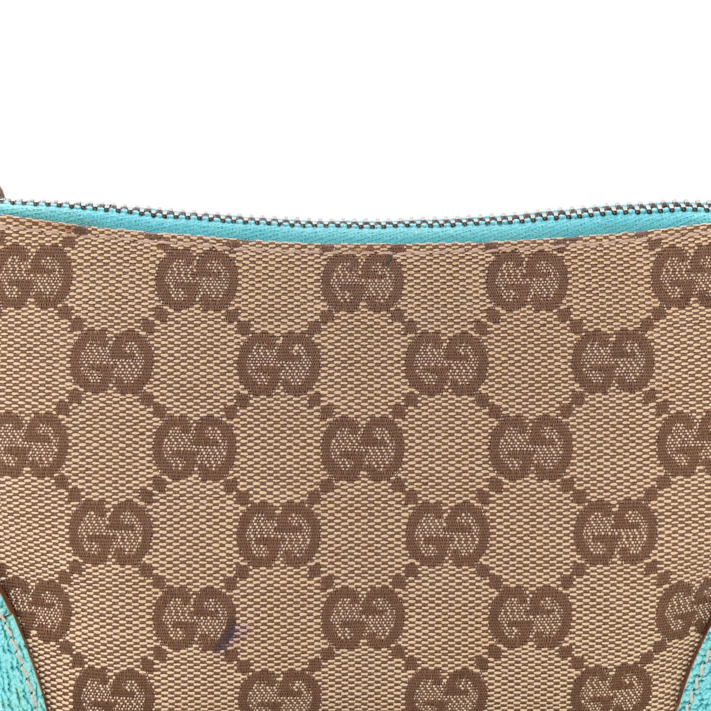 Monogram Horsebit Nail Chain Pochette Turquoise