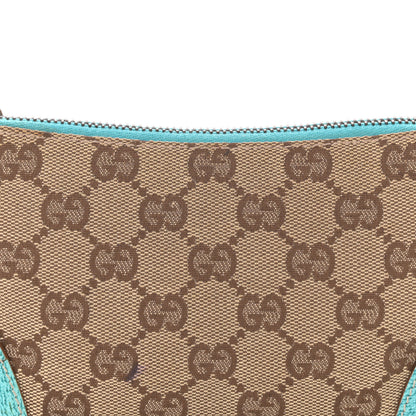 Gucci Monogram Horsebit Nail Chain Pochette Turquoise 8 of 12