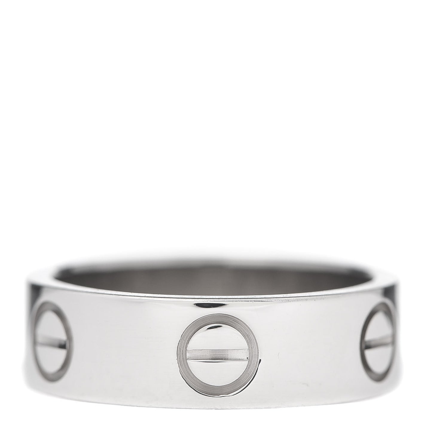 18K White Gold 5.5mm LOVE Ring 50 5.25